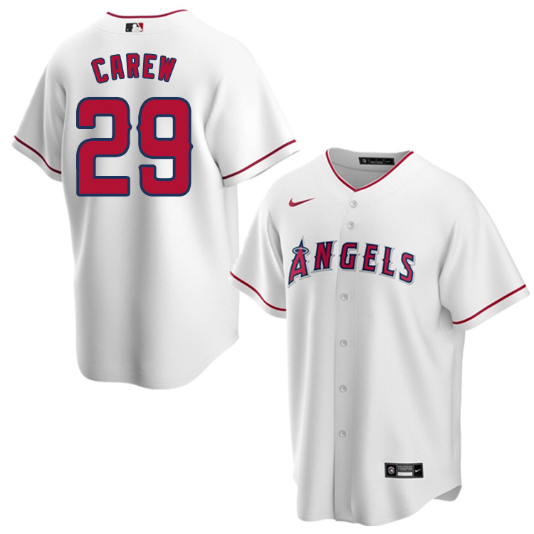 Nike Men #29 Rod Carew Los Angeles Angels Baseball Jerseys Sale-White